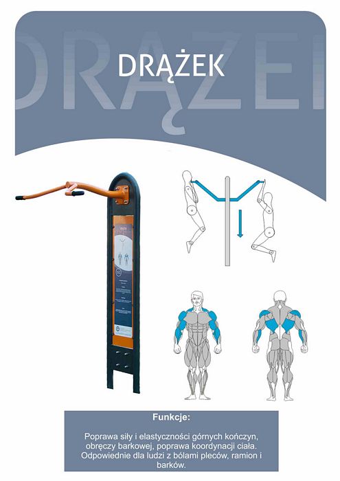 Siłownie zewnętrzne - Drążek