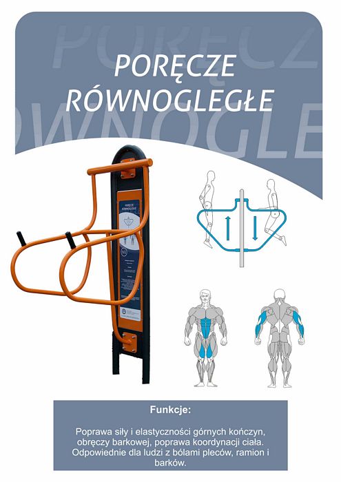 Siłownie zewnętrzne - Poręcze równoległe