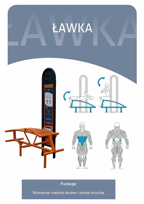 Siłownie zewnętrzne - Ławka